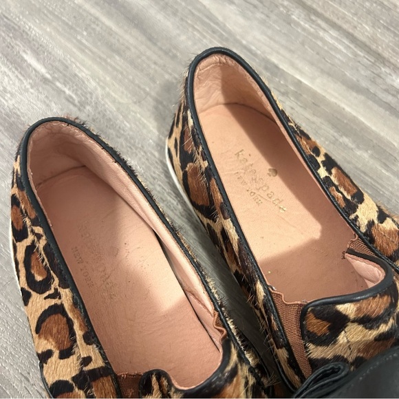 Kate Spade Delise Leopard Print Leather Bow Slip On Sneakers - Picture 4 of 8